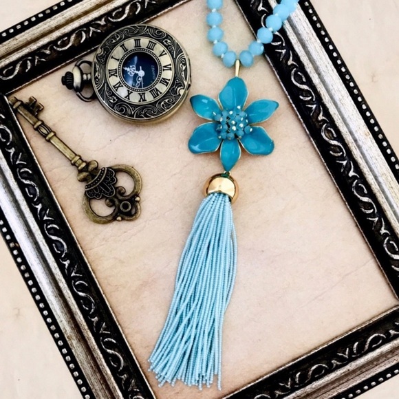 KATE SPADE • Turquoise Lovely Lillies Necklace - Picture 4 of 4